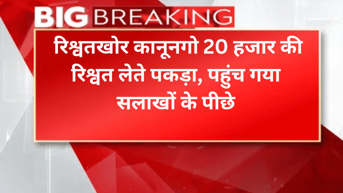रिश्वतखोर कानूनगो 20 हजार की रिश्वत लेते पकड़ा, पहुंच गया सलाखों के पीछे